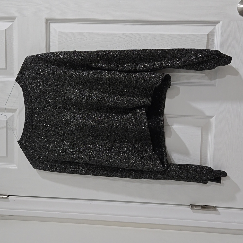 Women's black sparkly shirt, size M, H&M